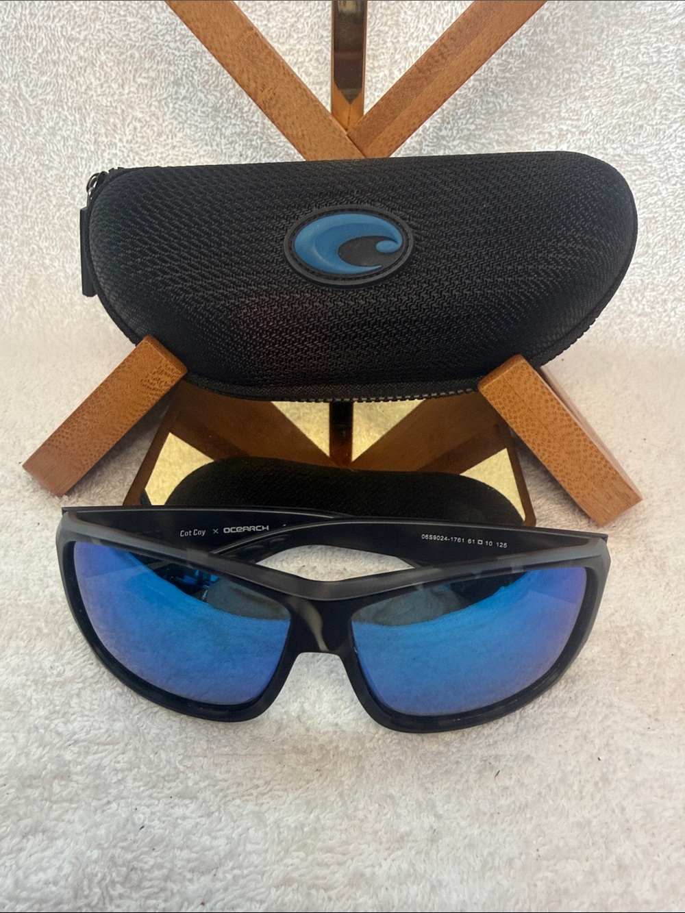 Costa Del Mar Cat Cay Camouflage Brown Frame Blue Lens Polarized 580P Sunglasses